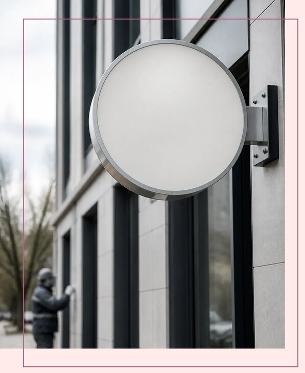 Круглый световой короб в Луховицах по цене от 13345 р. | Аванза-Лхв