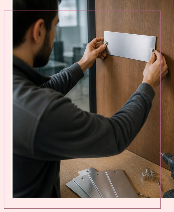 Изготовление табличек на дверь в Луховицах для офиса под заказ